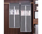 Clothes Bag Hanging Clothes Bag Storage Organizer With Clear Pvc Windows Clothes Rack Cover 60X48X120Cm Gray