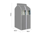 Clothes Bag Hanging Clothes Bag Storage Organizer With Clear Pvc Windows Clothes Rack Cover 60X48X120Cm Gray