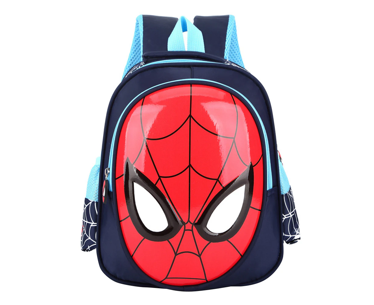 SunnyHouse Fashion 3D Spiderman Printed Wide Strap Stress Relieve Kids Backpack School Bag - Dark Blue