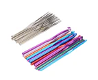 30Pcs Aluminum Crochet Hooks Multicolor Knitting Diy Craft Yarn Sewing Needle For Mom'S Gift