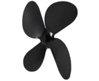 4 Blades Fireplace Fan Blade Stove Fan Blades Replacement Parts Home Stove AccessoriesBlack
