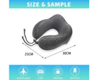 Memory Foam Neck Pillow for Travel Airplane Business Trip with Luxury Bag