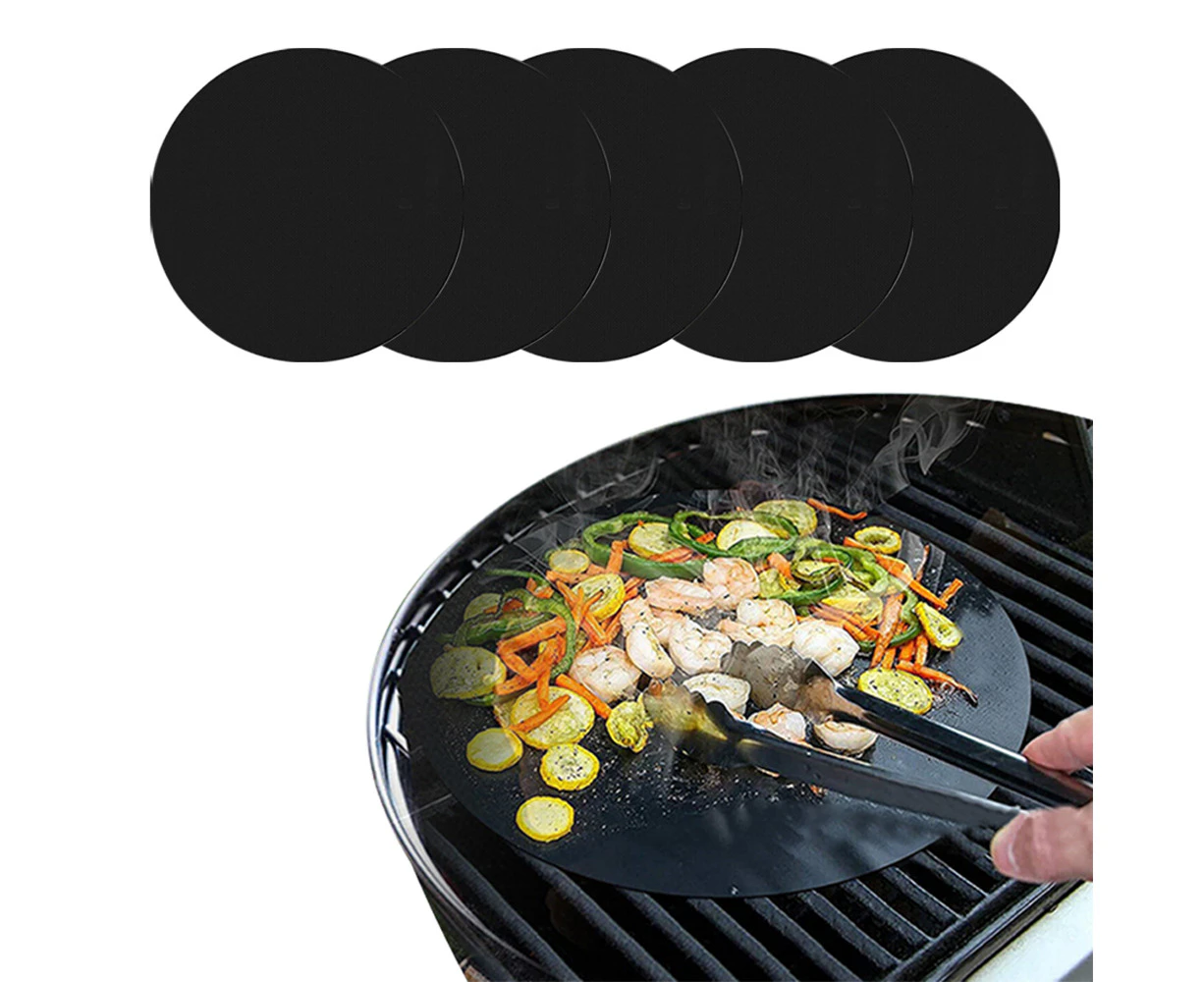 5Pcs Non-Stick BBQ Grill Mat Baking Mats Oven Liners BBQ Pad