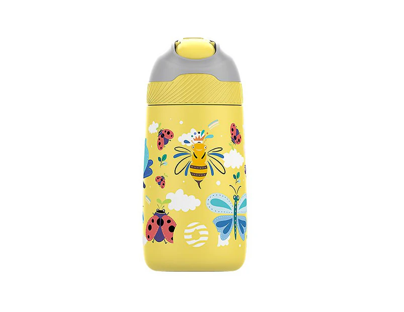Kids Water Bottle,Vacuum Flacks,Thermos With Cute Dinosaur Pattern,Vacuum Bottle With Healthy Straw And BPA Free,350ML