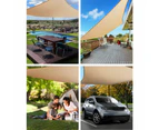 Sun Shade Sail Cloth Outdoor Canopy Rectangle 280GSM - 2x4m
