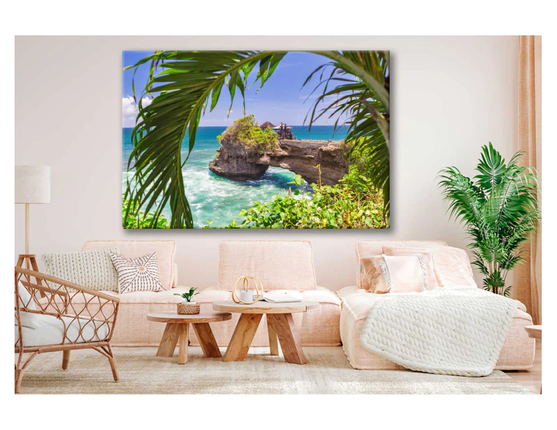 Temple in Ocean Bali Indonesia  Print 100% Australian Made (Streched Canvas)
