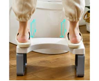 Squatty Toilet Step Stool Foldable Sit & Squat Potty Stool Chair Healthy Colon Bathroom Blue