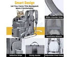 Cat Backpack Carrier, 3 Sides Expandable Pet Backpack Carrier, Breathable Mesh for Small Dogs Cats Puppies Under 22 Lbs