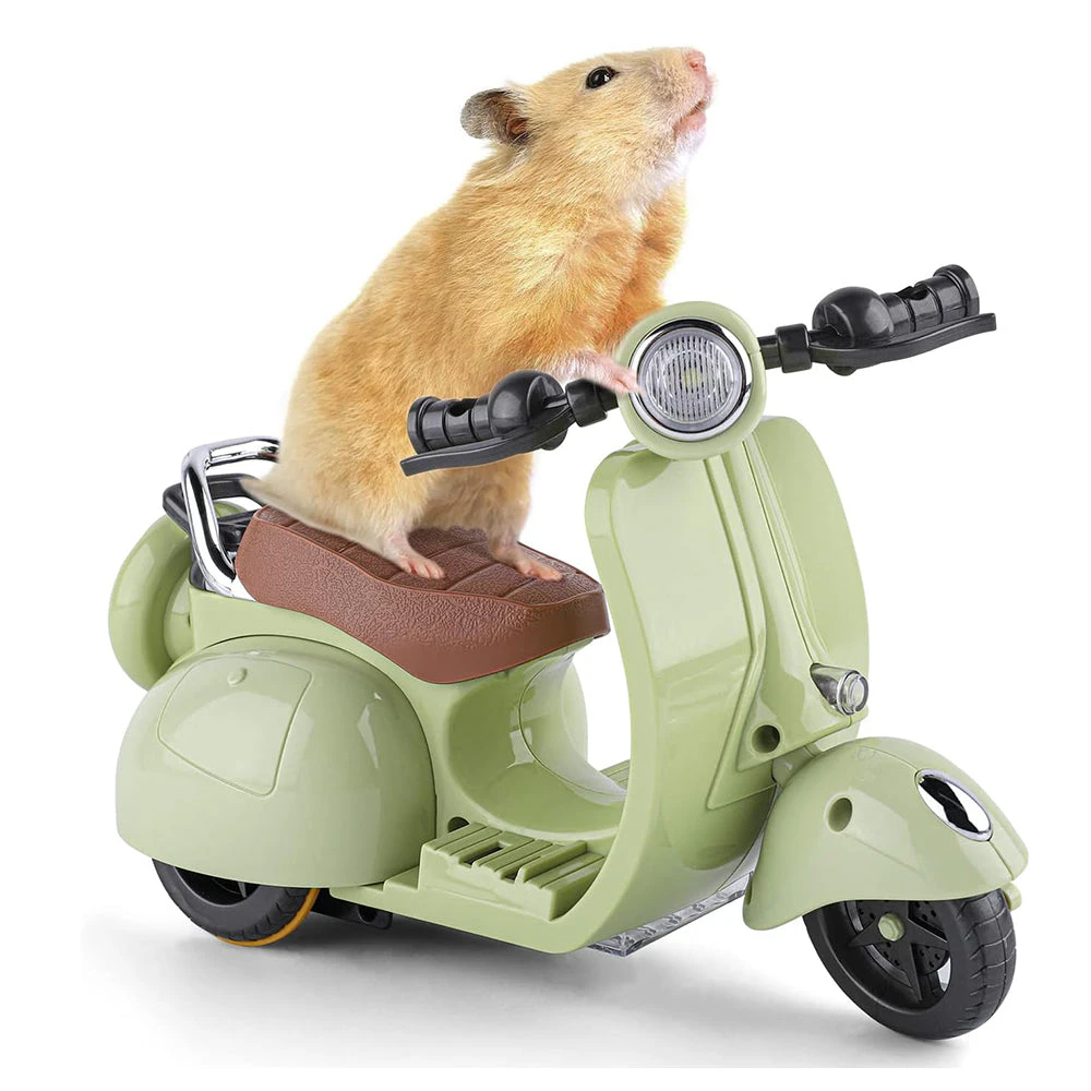 360° Rotating Pet Stunt Motorcycle Toy - Beige