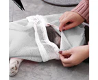 Pet Cat Bathing Bag Mesh Cloth Cat Grooming Bag Cat Supplies Washing Bags-Grey