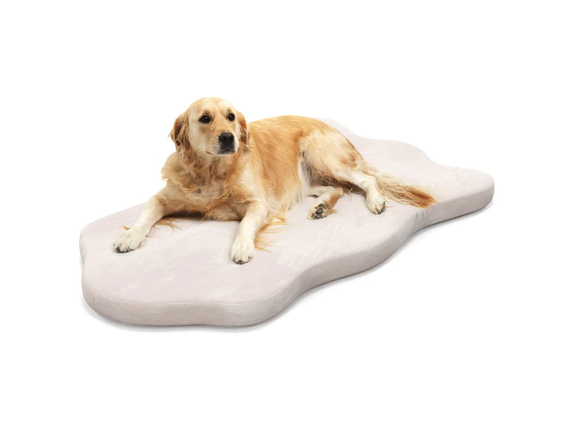 Costway Orthopedic Dog Bed Waterproof Kennel Large Puppy Mattress Foam Pet Cushion w/Removable Cover Beige