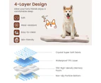 Costway Orthopedic Dog Bed Waterproof Kennel Large Puppy Mattress Foam Pet Cushion w/Removable Cover Beige