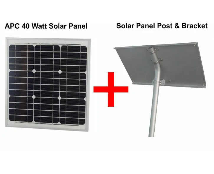 24v 40 Watts Solar Panel With Solar Panel Post & Bracket