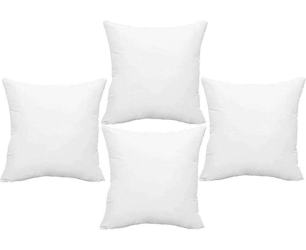 4Pcs 45x45cm Pillow Memory Resilient Cushion Inserts Polyester Filling Sofa Pillows