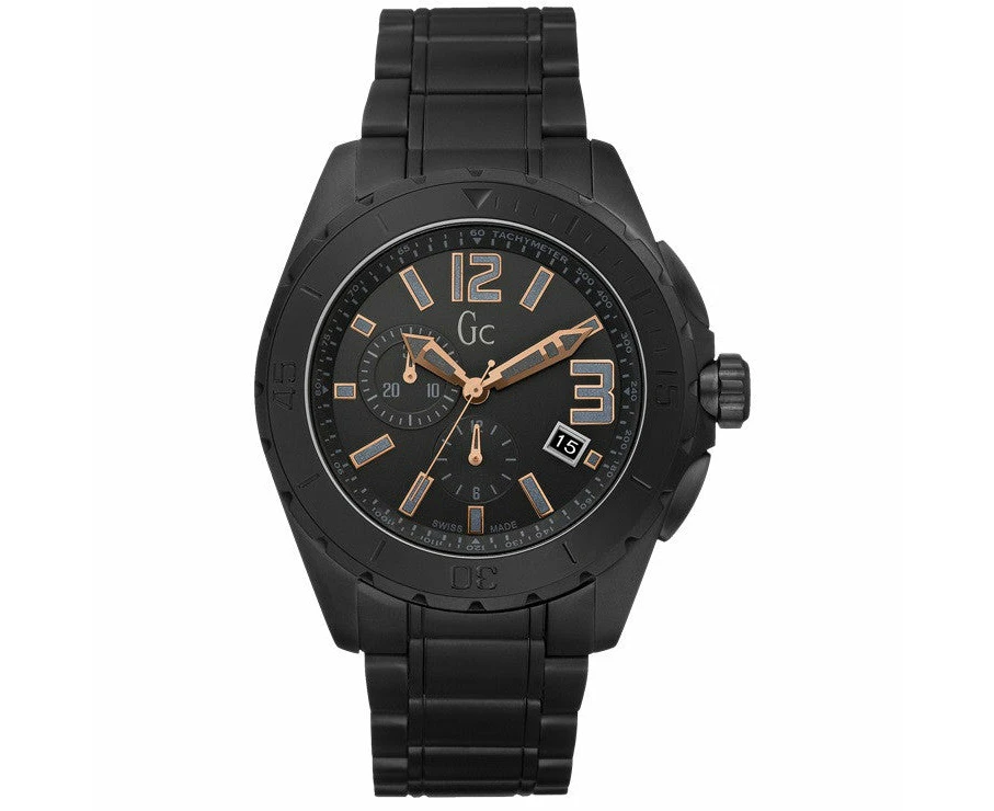 Guess Collection X76009G2S Ceramic Black Chronograph Men's Swiss Watch