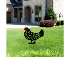 Chicken Art Decor Hollow Reusable Animal Garden Decoration Type 01