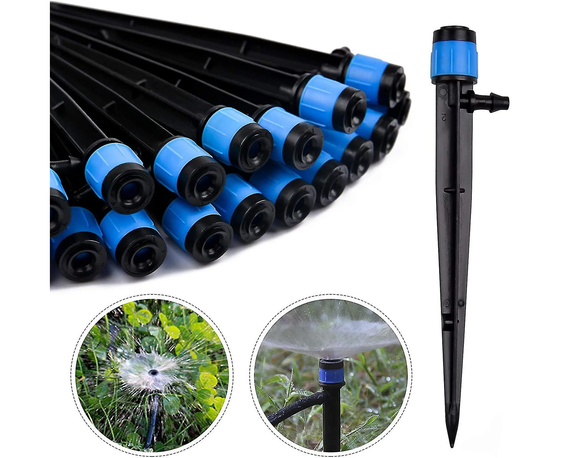 Irrigation Dripper, 360 Degree Adjustable(50pcs,black)