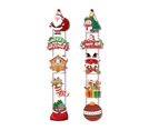 Christmas Porch Hanging Sign Xmas Door Banner Wall Christmas Tree Hanging Party Decoration