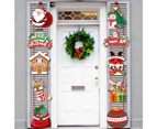 Christmas Porch Hanging Sign Xmas Door Banner Wall Christmas Tree Hanging Party Decoration