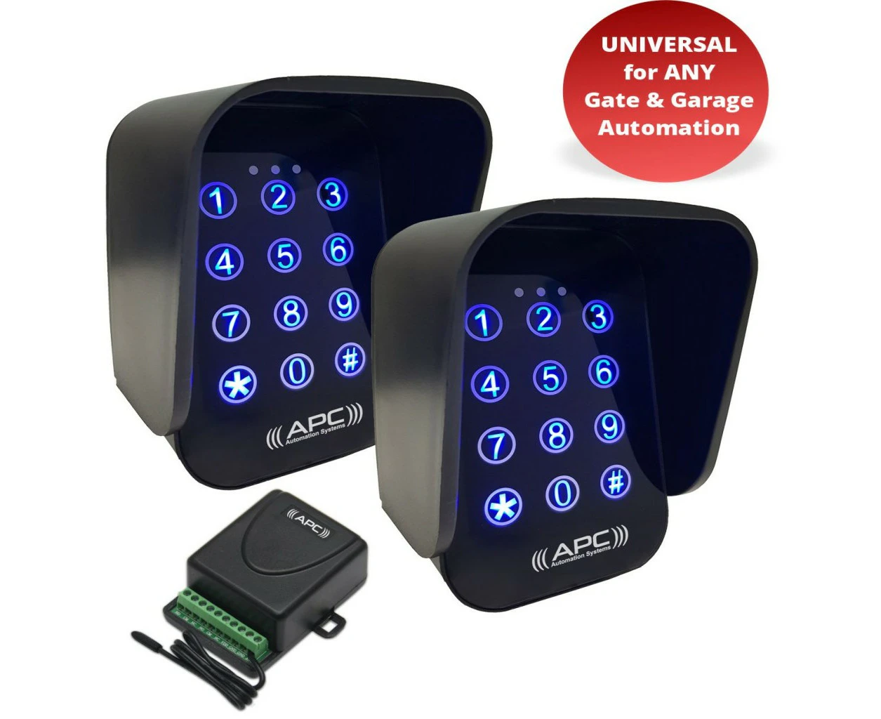 Dual Entry and Exit Wireless Keypads Combo with Receiver