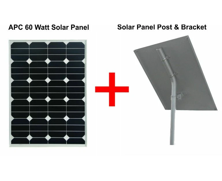 24v 60 Watts Solar Panel With Solar Panel Post & Bracket