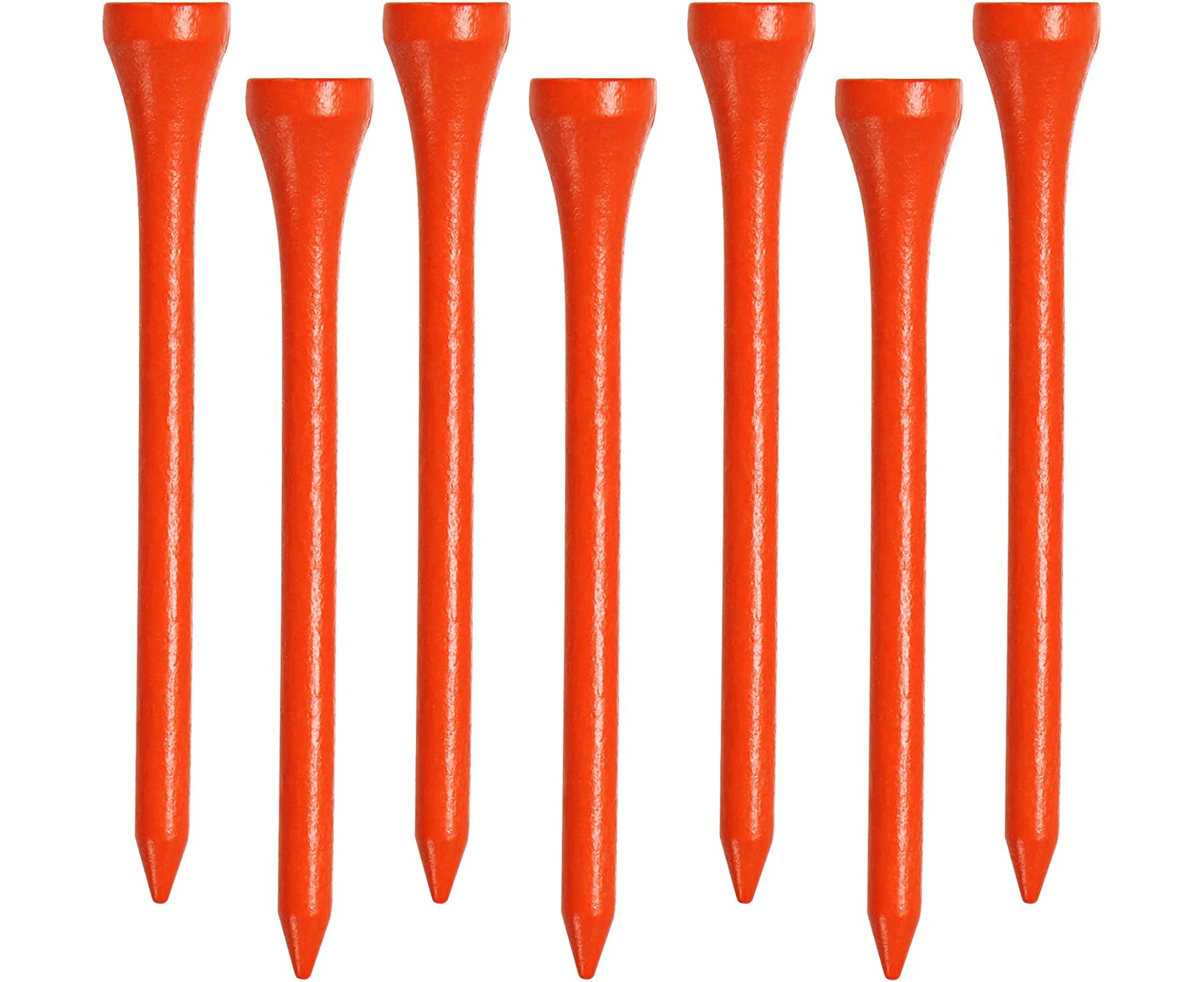 Golf Tees, 2 3/4 Inch, 70 Count, Professional Deluxe Wooden Golf Tee, Natural Hard Wood Golf Tee-orange