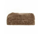 Apartmento Long Pile Faux Fur Mocha Throw Rug 110 x 150cm