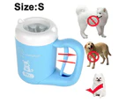 Dog Paw Cleaner Cup Muddy Paw Cleaner for Small Dogs Cats Semi Automatic Portable Foot Washer  Pet Paw Cleaner*Blue*S**