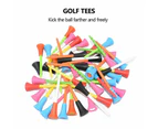 100Pack 83mm Golf Tees Multi Color Plastic With Rubber Cushion Top Quality