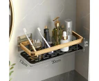 2pcs Punch-Free Bathroom Shelf Organizer Rack Shower Storage Shelf Shelves Kitchen Toilet Storage for Bathroom Accessories Set1pc Golden Thicken