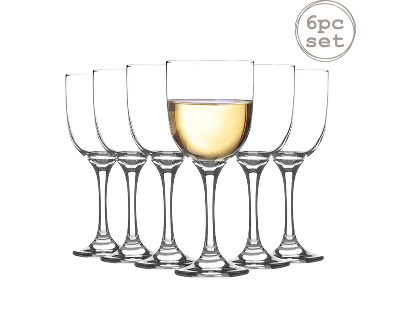 LAV 6 Piece Tokyo White Wine Glasses Set - 290ml