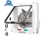 Magnetic Clasp Cat Door, Easily Install with Telescopic Frame (L)