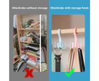 Rotatable 4 claw multi-use scarf hanger belt bag storage hook-(Pink +blue +green + beige)*2