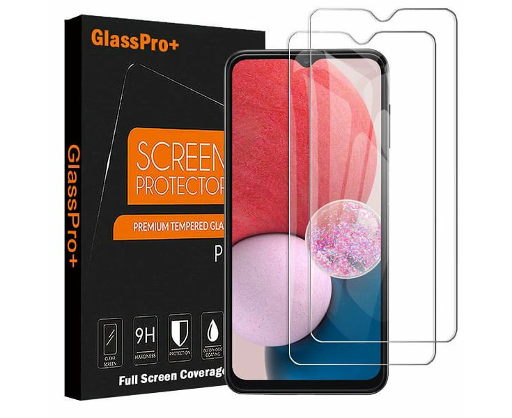 [2 PACK] Samsung Galaxy A04S /A13 4G 5G Screen Protector Full Cover Tempered Glass Screen Protector Guard (Clear)