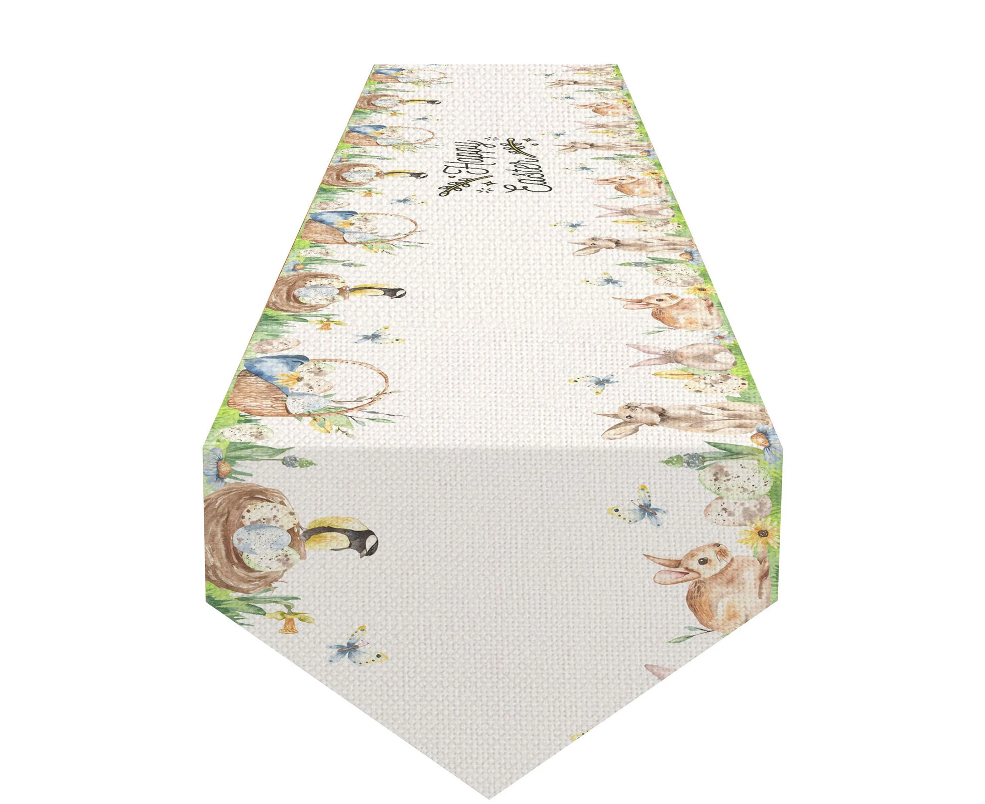 Table Runner Digital Printing Comfortable Touch Festive House Decoration Widely Used Cute Bunny Easter Table Cloth Kitchen Accessory-S E unique value