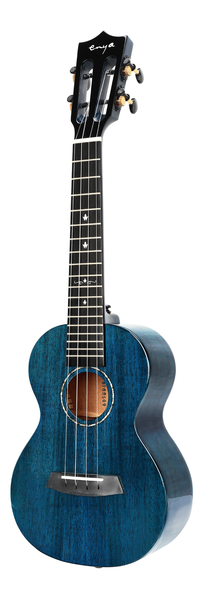 Enya MAD Solid Mahogany Tenor Ukulele - Blue - Gloss Finish Premium GIg Bag