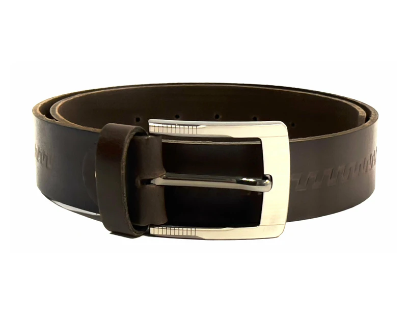 HAARLEM Men KUZE 16340 Leather Belt Brown