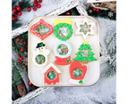 Christmas Series Cookie Cutter Biscuit Molds Fondant Cake Decorating Tools Plastic Sugarcraft Cake Topper - Wreath