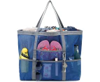 Blue Mesh Beach Bag Beach Tote Beach Toy Bag Waterproof Sandproof Pool Bag Beach Travel Bag
