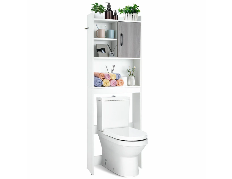 Over The Toilet Storage Cabinet Shelf 4-Tier Bathroom Organizer Rack