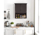 Bathroom Cabinet Wall Mounted Pantry Cupboard w/ Storage Shelf Kitchen Coffee