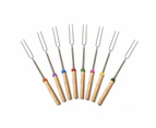 8x Marshmallow Roasting Sticks Extendable Fork BBQ Campfire Kids Fun Barbecue