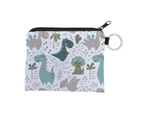 Cartoon Dinosaur Pattern Coin Card for Key Ring Wallet Pouch Mini Purse Zipper Small Change Bag-Color-Multi