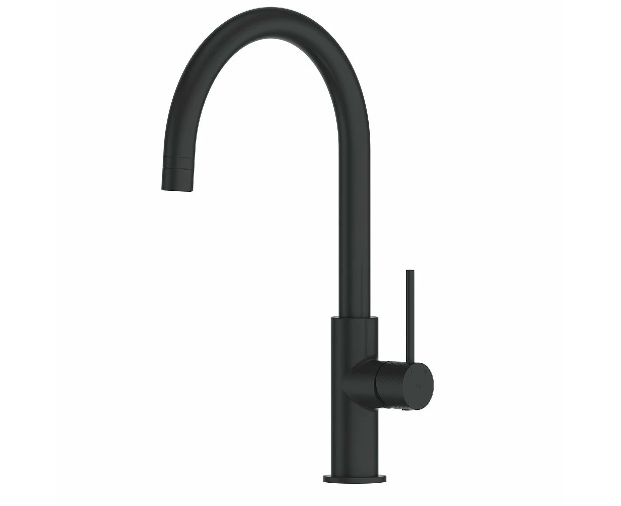 Greens Mika Gooseneck Sink Mixer Matte Black 21212547