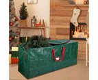 Gotofar Christmas Tree Storage Bag Large Capacity Multi-function PE Handles Zipper Waterproof Artificial Tree Organizer for Home - Green