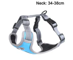 Pet No Pull Dog Harness, Reflective Vest Harness , Easy Control Handle for Small Medium Large Dog--Light Blue-M