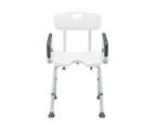 Shower Chair Seat Bath Stool Adjustable Bathroom Furniture Bathtub Seating Bench for Elderly Disabled with Arms