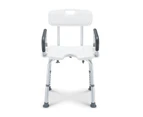 Shower Chair Seat Bath Stool Adjustable Bathroom Furniture Bathtub Seating Bench for Elderly Disabled with Arms