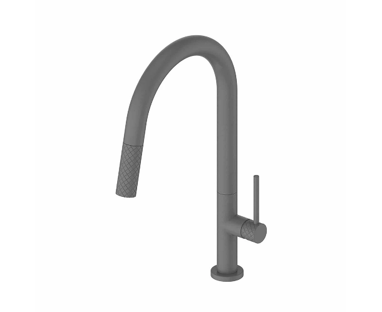 Greens Textura Pull-Down Sink Mixer Diamante Spray Gunmetal 18302549