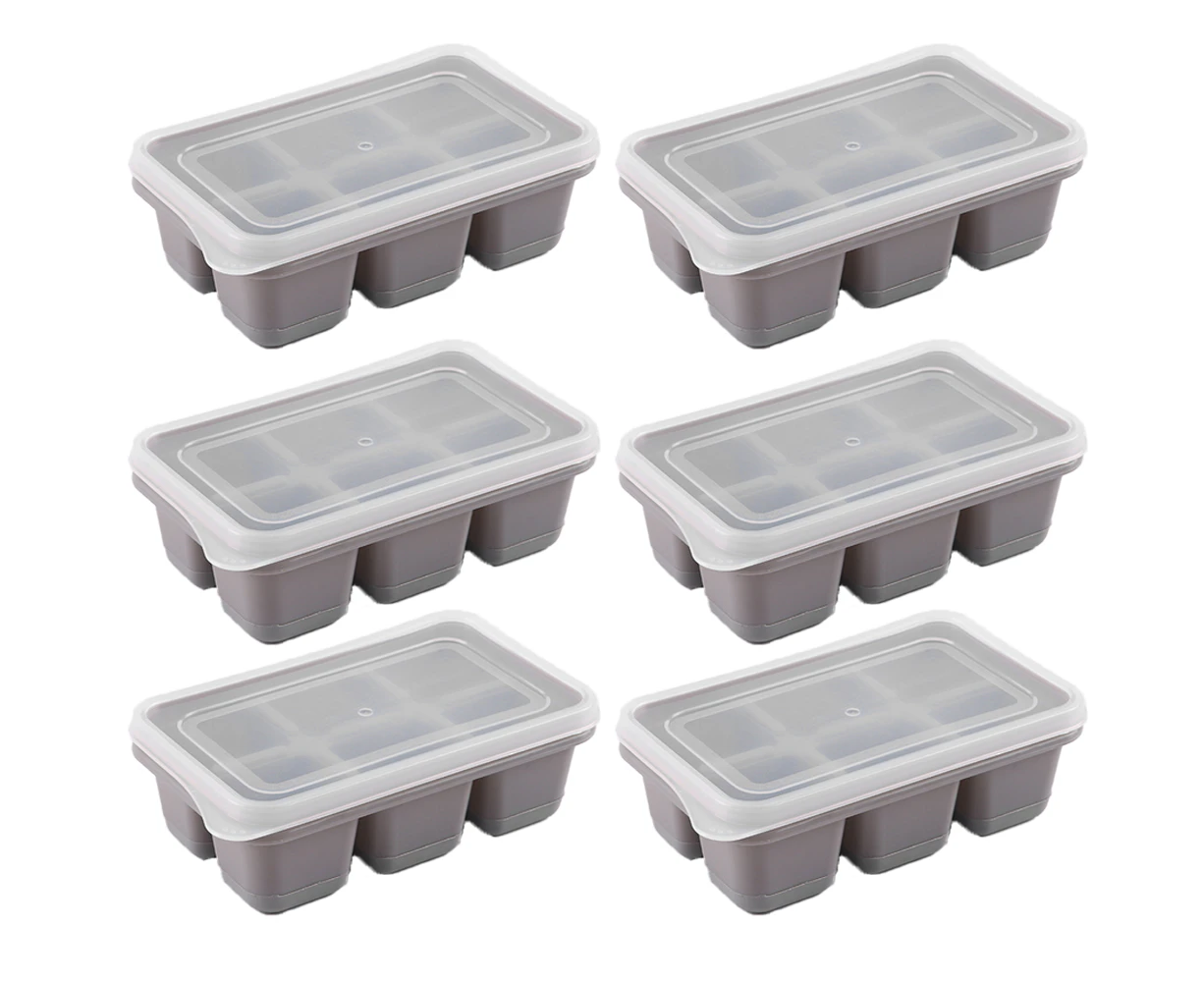 Pack Small Ice Cube Trays With Lid,Mini Ice Cube Trays For Freezer, For Cocktail,Whiskey-Grey